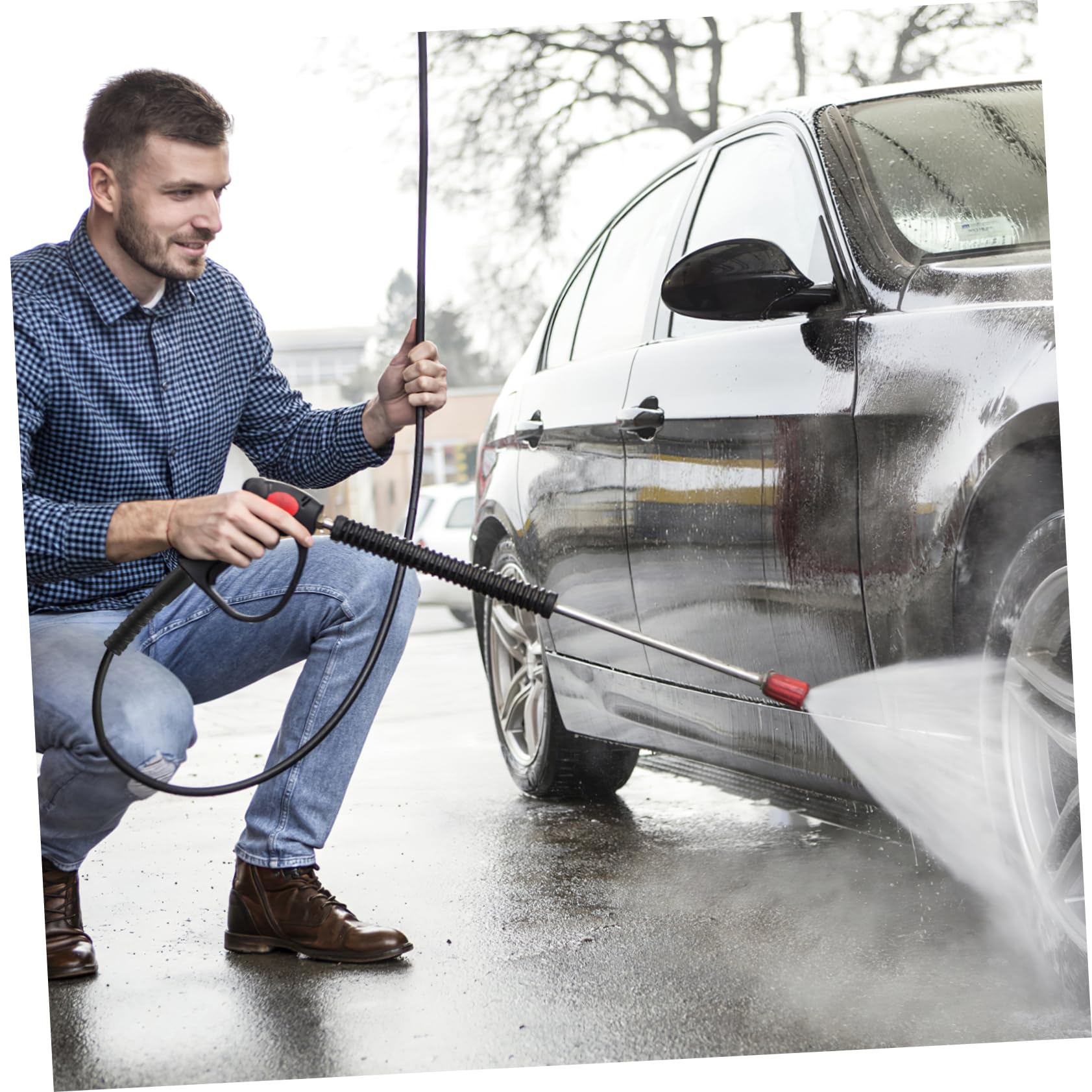 10m Flessibile Per Idropulitrice Compatibile Con Estensione Per Auto e Resistente e Facile