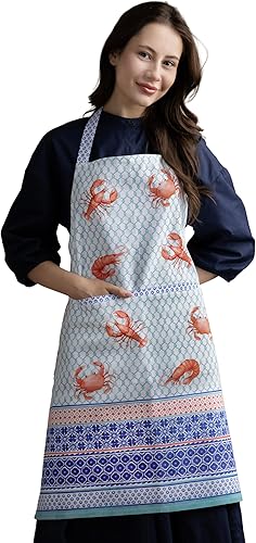 Miniatura 81 de Maison d' Hermine Delantal 100% de algodón para mujeres con bolsillo de cocina delantal de chef para hombres Cocinar Jardinería Servidor Camarera 19