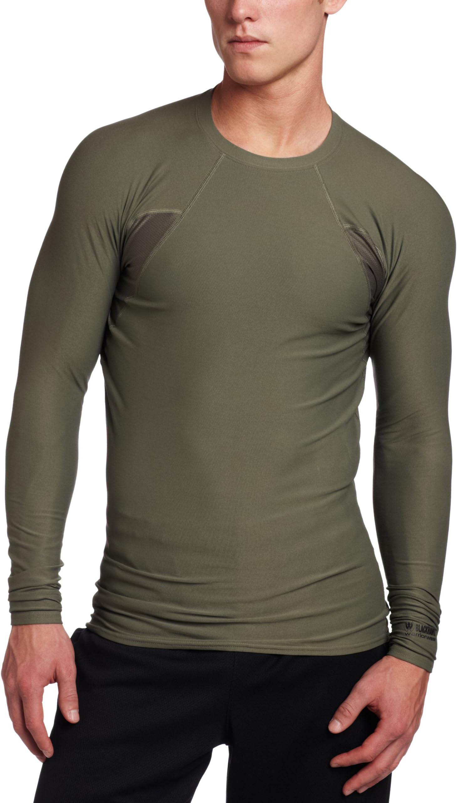 BLACKHAWK! Men's Long Sleeve Crew Neck Engineered Fit Shirt (Foliage Green, X-Large)