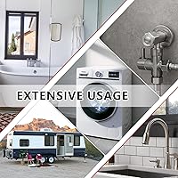 Vista 6 de Paquete de 10 válvulas de parada angular EFIELD de 1/2 pulgadas nominal (5/8 pulgadas de diámetro) de compresión x 3/8 pulgadas de diámetro