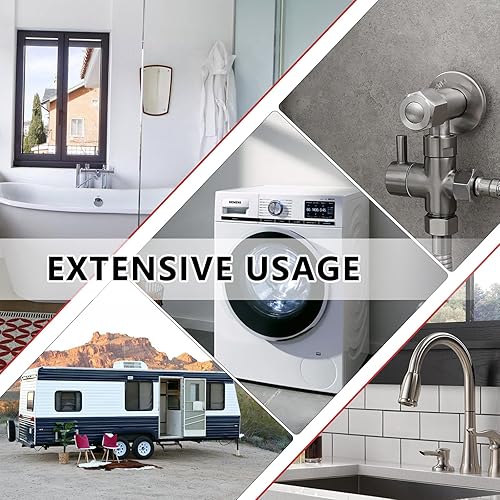 Miniatura 6 de EFIELD Pex-A - Válvula de tope recto de 14 de giro 38 pulgadas de diámetro exterior de compresión x 12 pulgada de expansión Pex (F1960) latón