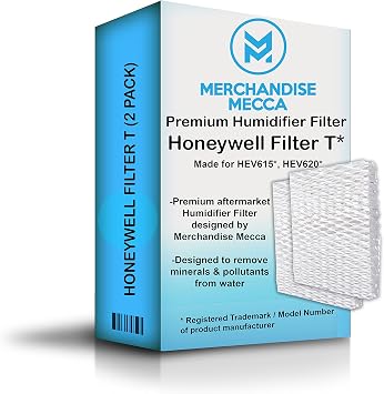 Merchandise Mecca Compatible Replacement for HFT600 Humidifier Compatible Filter, Filter T - Made for HEV615 and HEV620 Models Two Filters