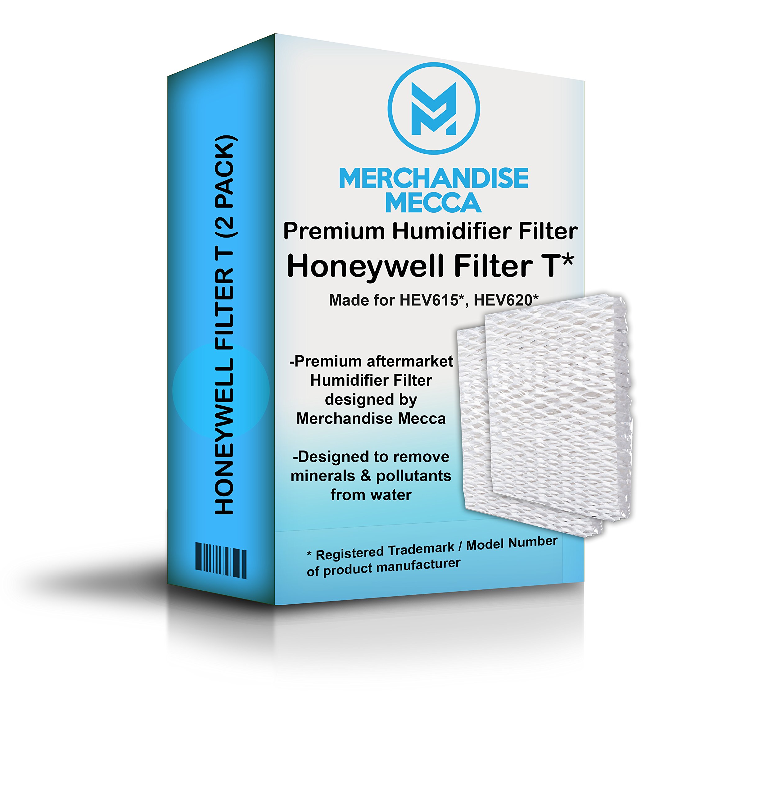 Merchandise Mecca Kompatibler Ersatz für HFT600 Luftbefeuchter, Filter T – hergestellt für HEV615 und HEV620 Modelle (zwei Filter).