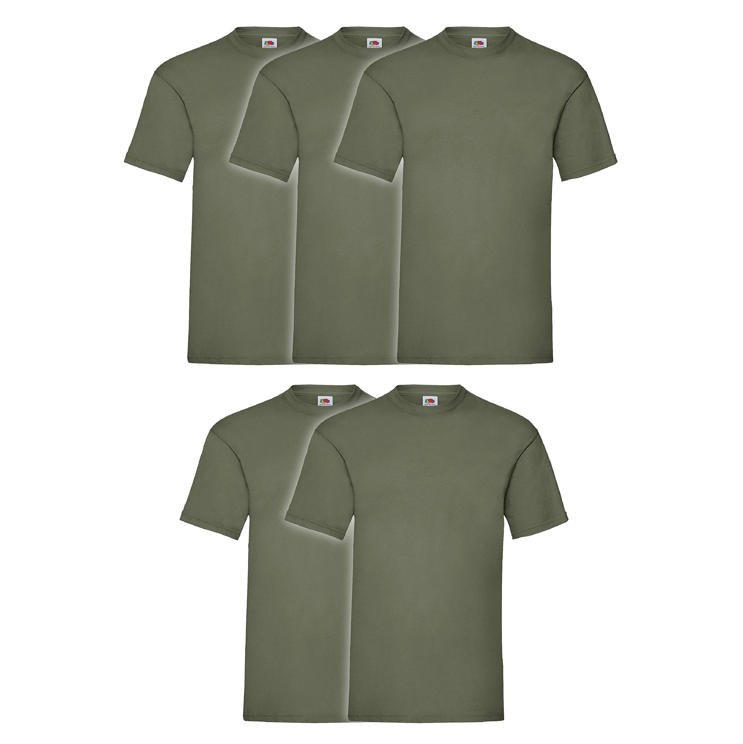 Fruit of the Loom Original T 5-Pack Logo Men's T-Shirt - Multicolour - XXX-Large