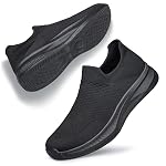 Mens Slip On Shoes Lightweight Walking Shoes Athletic Running Gym Sneakers