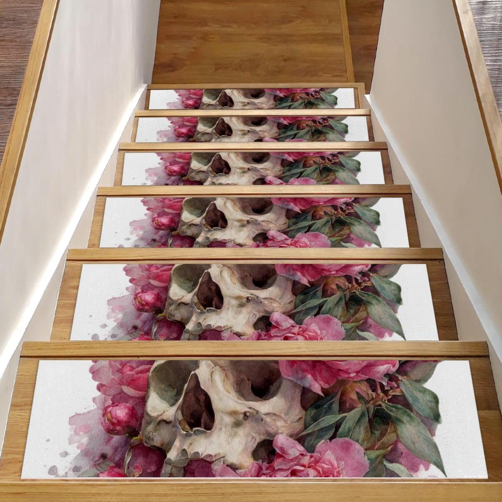 Tapis d'escalier antidérapant pour éviter les chutes sur marches en bois lot 15
