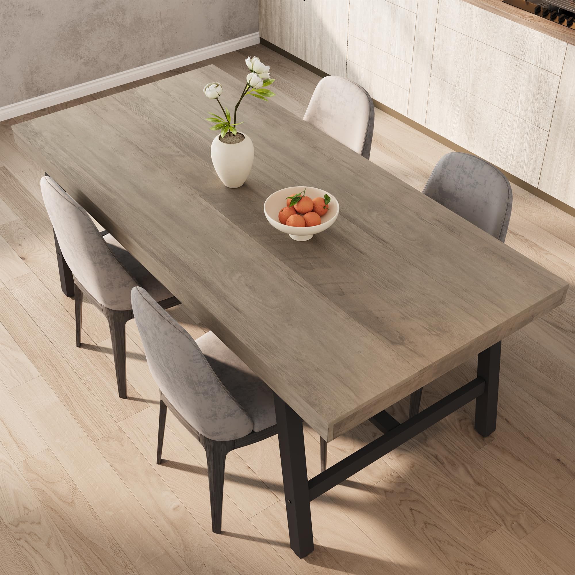 Esstisch 180x90x76 cm für 6-8 Personen Industrial Stil