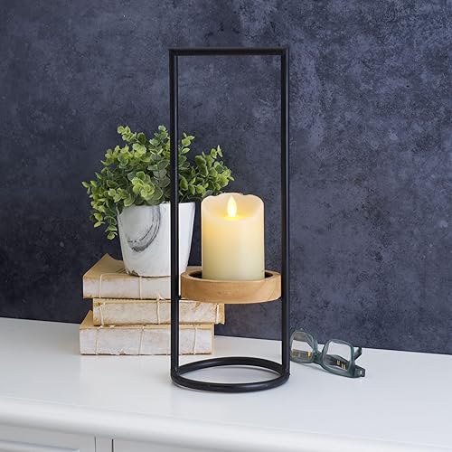 Miniatura 6 de Elements Portavelas de metal y madera