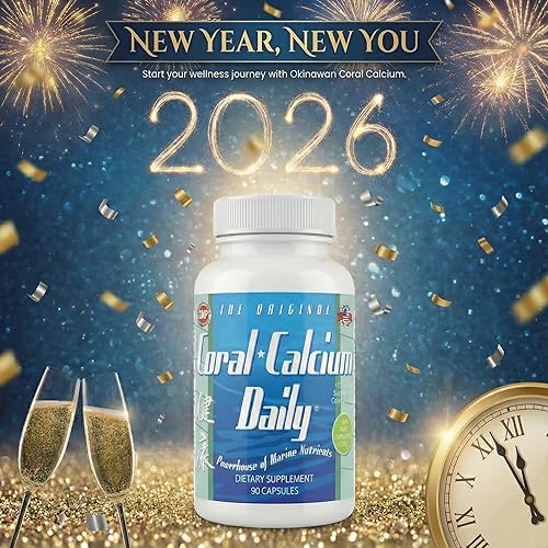 Miniatura 2 de Daily Health, Coral Calcium Pure Okinawa - Suplemento de grado marino con 72 oligominerales - 1475 mg, 90 cápsulas vegetales (suministro de 1 mes)
