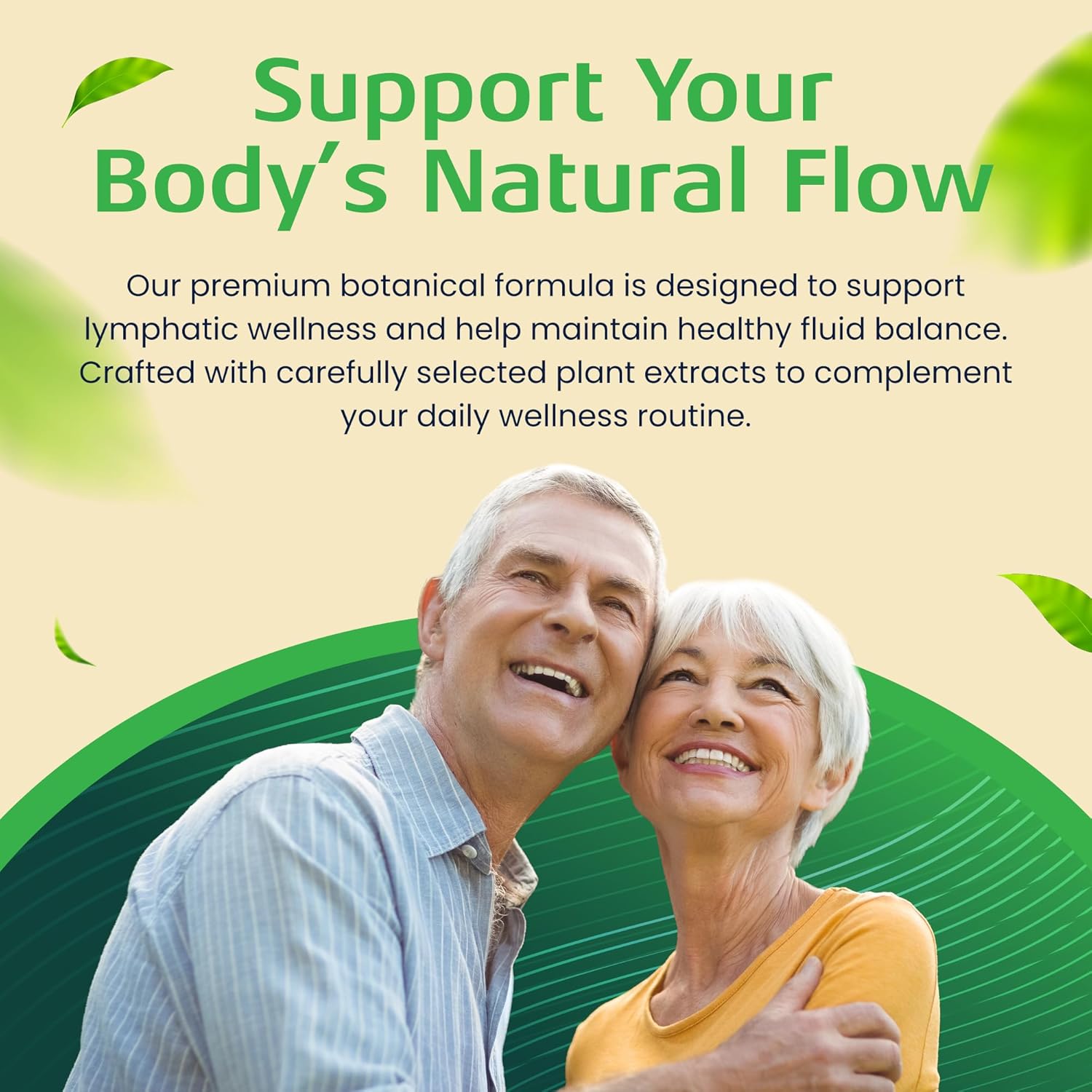 Plant-Based Lymphatic Support Supplement with Red Clover, Horse Chestnut & Burdock Root for Fluid Balance & Daily Wellness - Non-GMO, Made in USA - 30-Day Supply, 1 Bottle