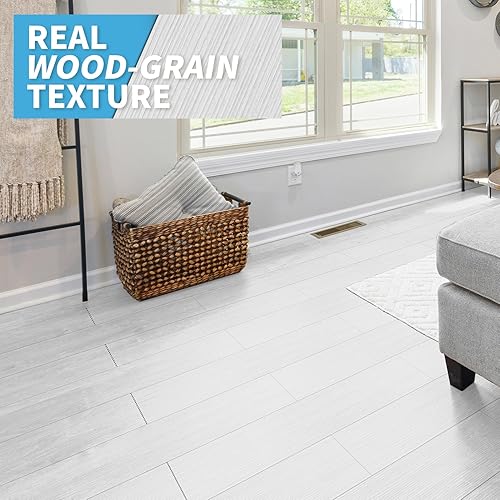 Miniatura 20 de Art3d Paquete de 36 baldosas de vinilo de 54 pies cuadrados para despegar y pegar, aspecto de madera, adhesivo e impermeable para dormitorio, sala