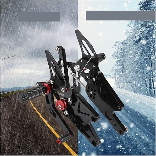 Miniatura 3 de Compatible con YZF R25 R3 CNC Juego trasero ajustable Reposapiés YZF MT-03 MT03 R3 2014 2015 2016 2017 2018 2019 2020 MT-25 MT25