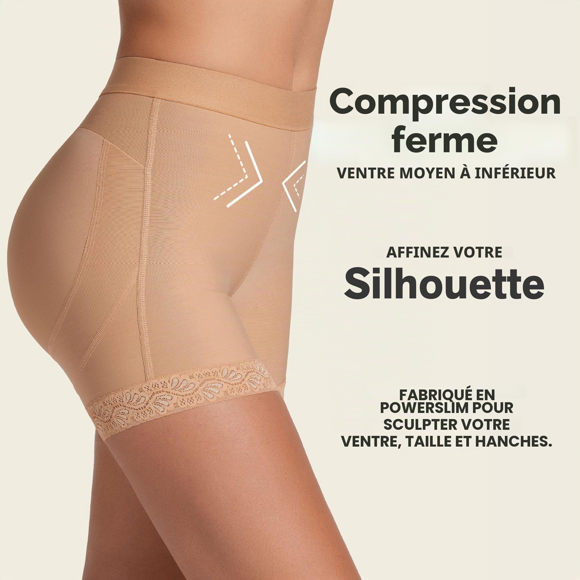 Leonisa Shorty Invisible à contrôle modéré à Effet Fesses liftées