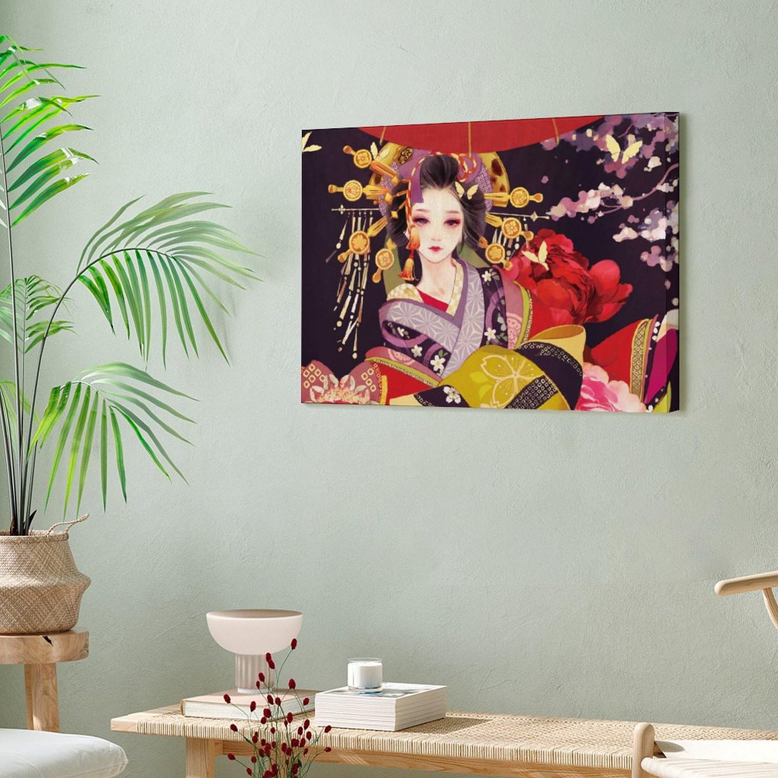 Amazon.co.jp: アートパネル 芸者 花魁 和風 アートポスター