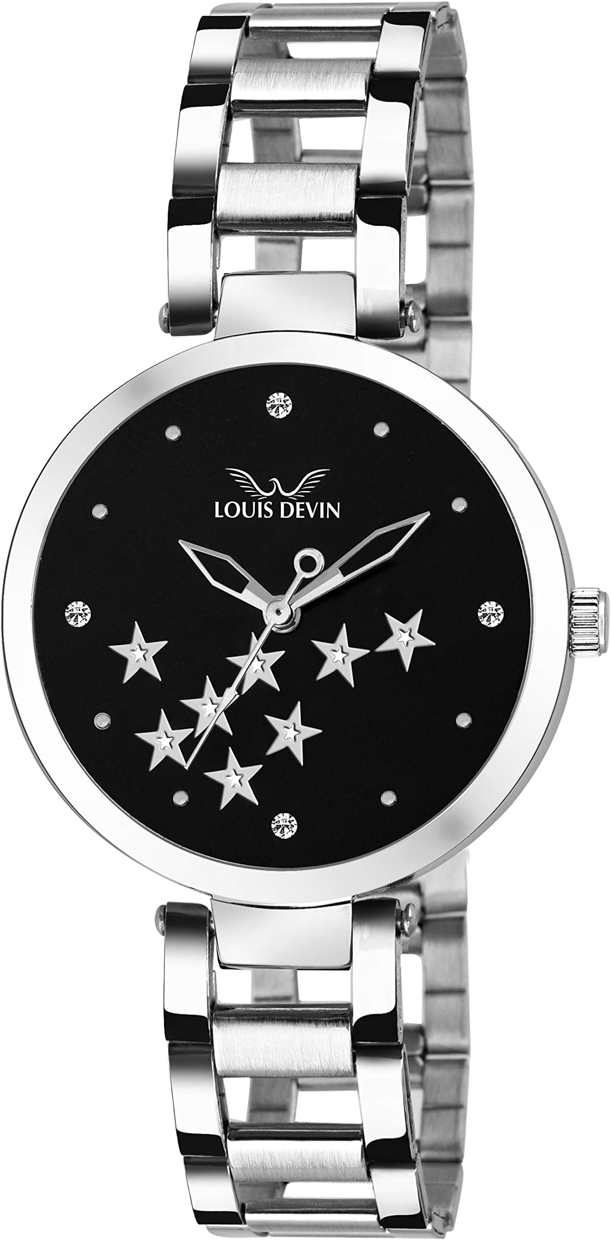 LOUIS DEVIN ZL103 Stainless Steel Bracelet Analog Watch for Women