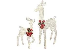 2 Packs Reindeer Christmas Decoration, 210 LED Lighted Christmas Outdoor Decorations