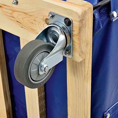 Miniatura 8 de Global Industrial 12 bushel, camión a granel de cesta de vinilo azul, sin montar, 36 pulgadas de largo x 26 pulgadas de ancho x 33-12 pulgadas de