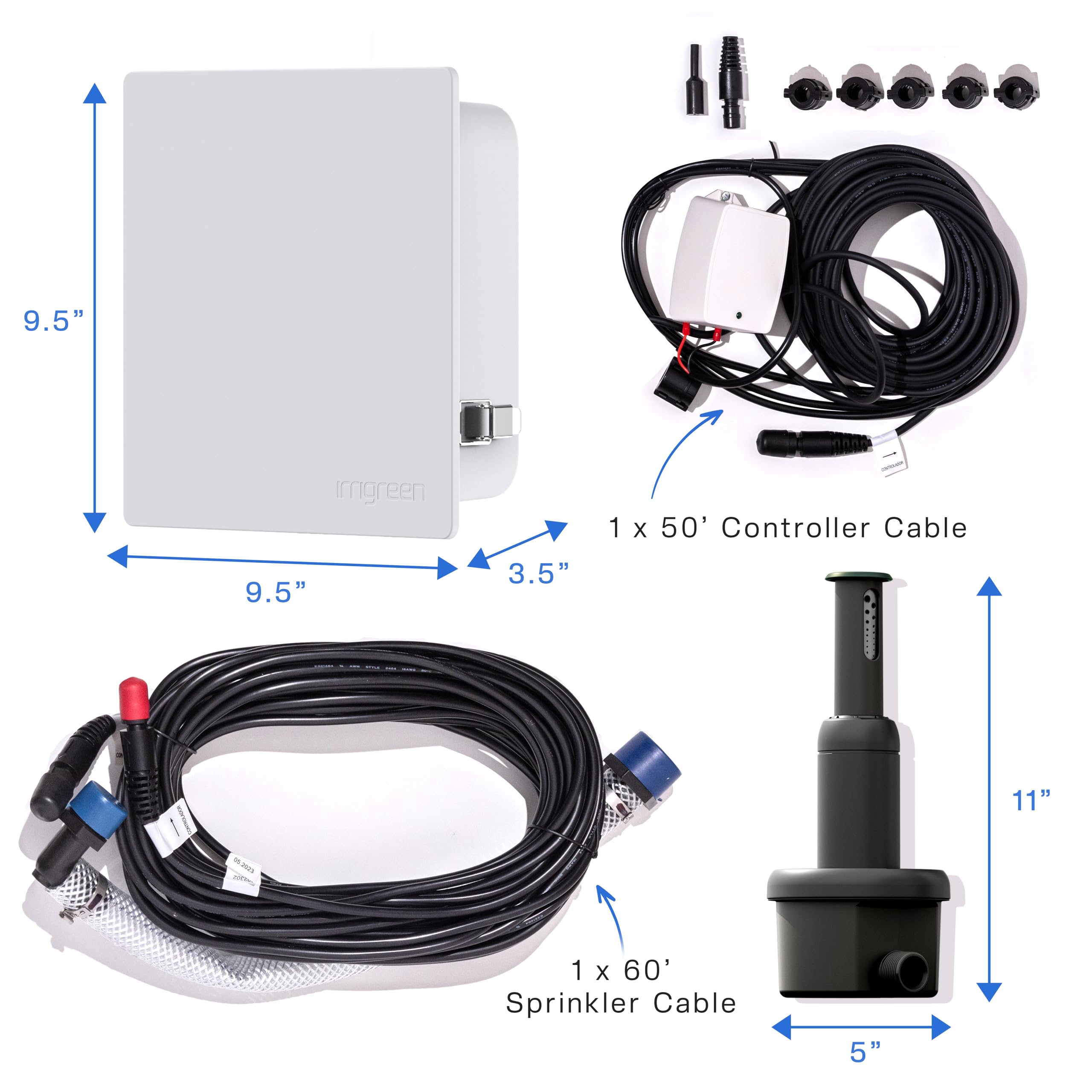 Irrigreen Digitale Sprinkler - Intelligentes Bewässerungssystem, Spart ~50% Wasser, DIY-Kit Für Perfekten Rasen
