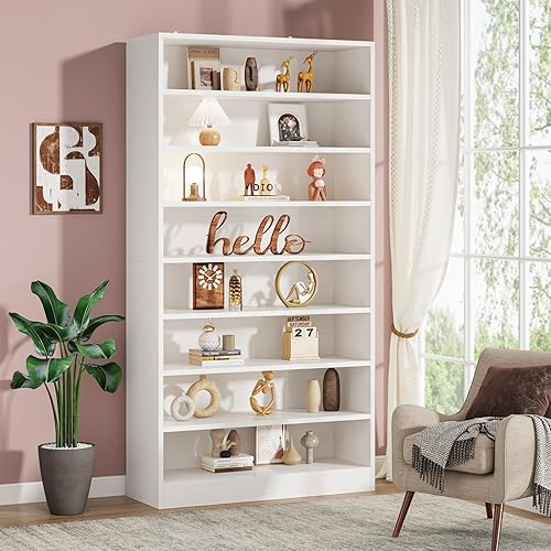 Tribesigns Estantería de 71 pulgadas de alto, moderna estantería independiente de 9 niveles, estante grande abierto organizador de almacenamiento