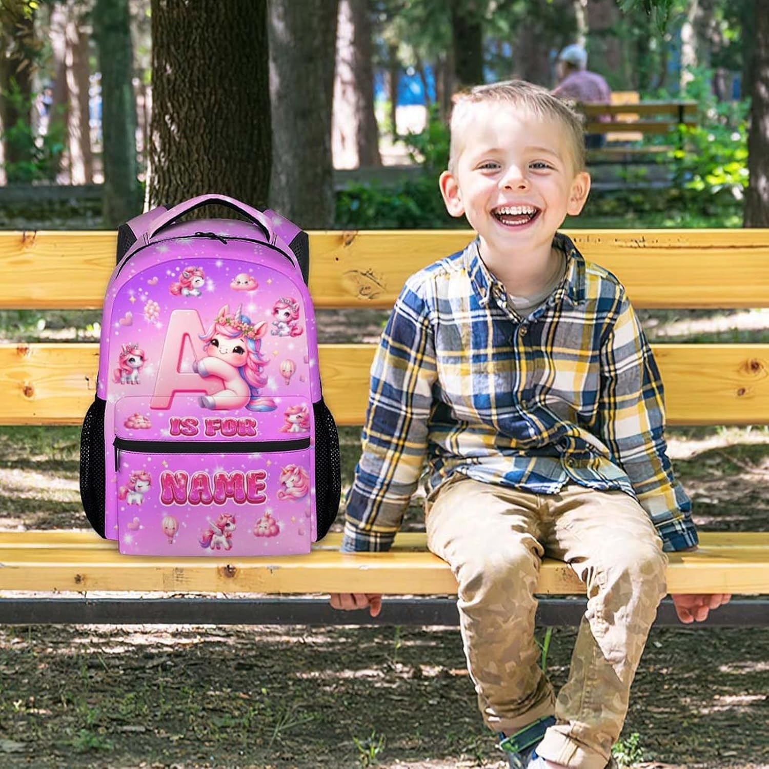 Unicorn Personalized Backpacks for Kids - Girls Backpack for School - Large Capacity Primary Book Bag with Name