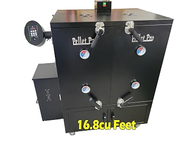 Pellet Pro "Double D" Double Door Vertical Cabinet Pellet Smoker with Stick Burning Capability and PID Controller - HOME DELIVERY