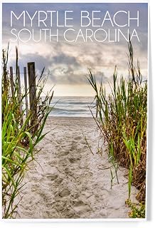 Lantern Press 8x12 Inch Art Print Wall Decor, Myrtle Beach, South Carolina, Pathway to the Beach