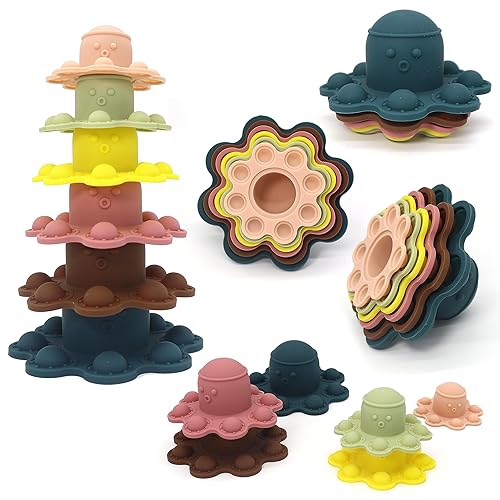 Miniatura 3 de SIRELI - Juego de 4 juguetes de dentición para bebé, 100% silicona de grado alimenticio, sin BPA, juguete de 6 a 12 meses, juego de regalo para