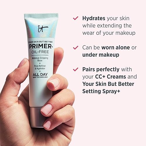 Miniatura 4 de IT Cosmetics Your Skin But Better Makeup Primer+ - Extiende el uso del maquillaje, hidrata la piel, refina el aspecto de los poros - Con glicerina,