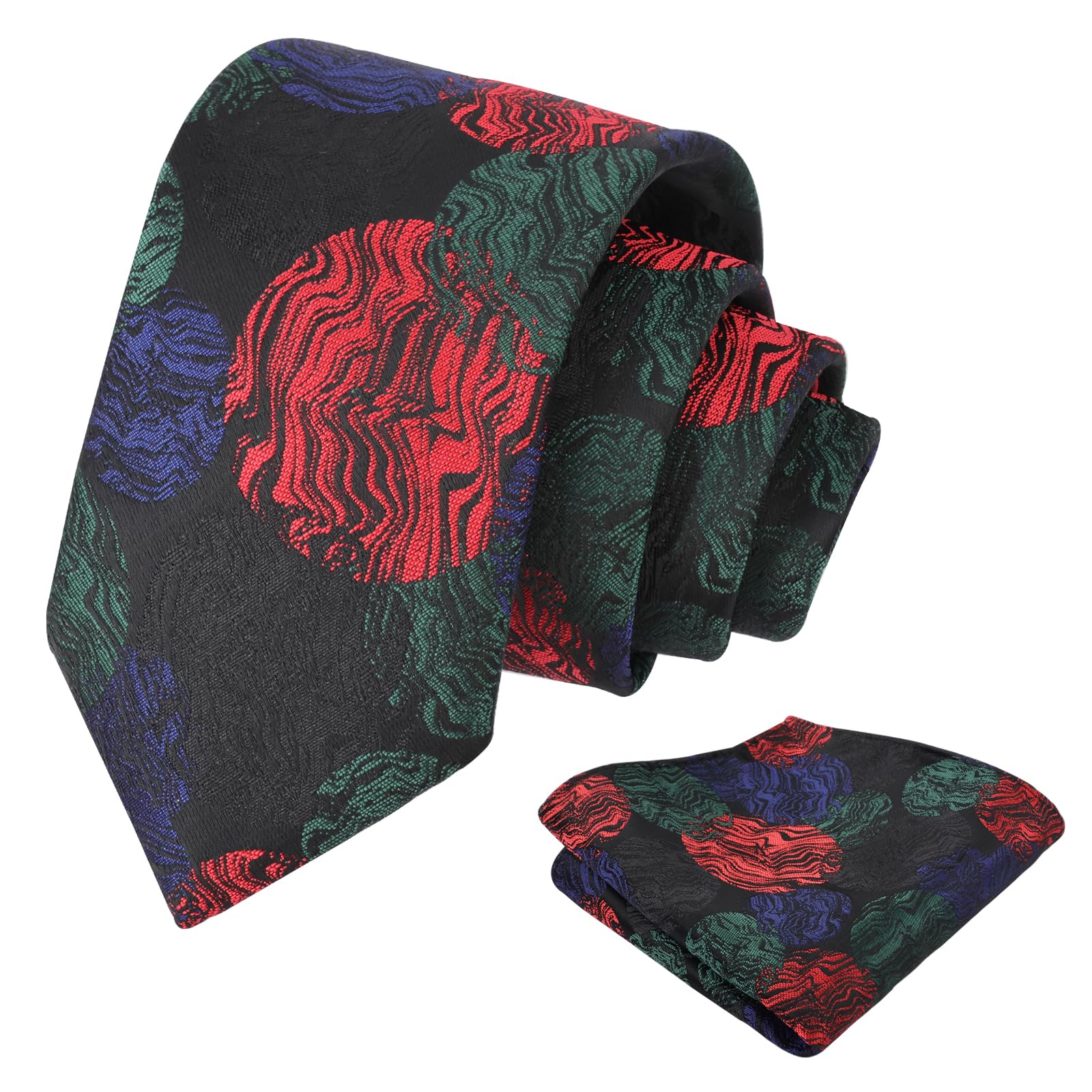Alizeal Mens 3.15'' Gradient Novelty Tie Set with Pocket Square