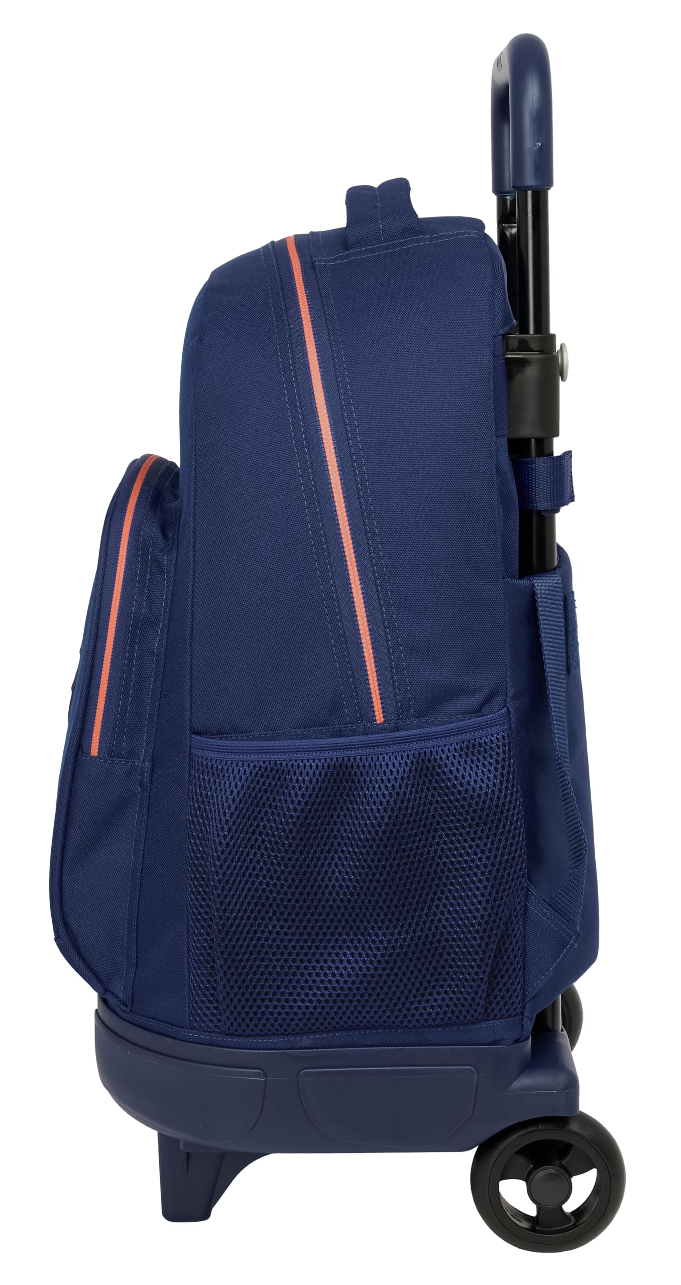 F.C.BARCELLONA 2ª attrezzatura - Zaino grande con ruote, compatto, estraibile, ideale per bambini di diverse età, comodo e versatile, qualità e resistenza, 33 x 22 x 45 cm