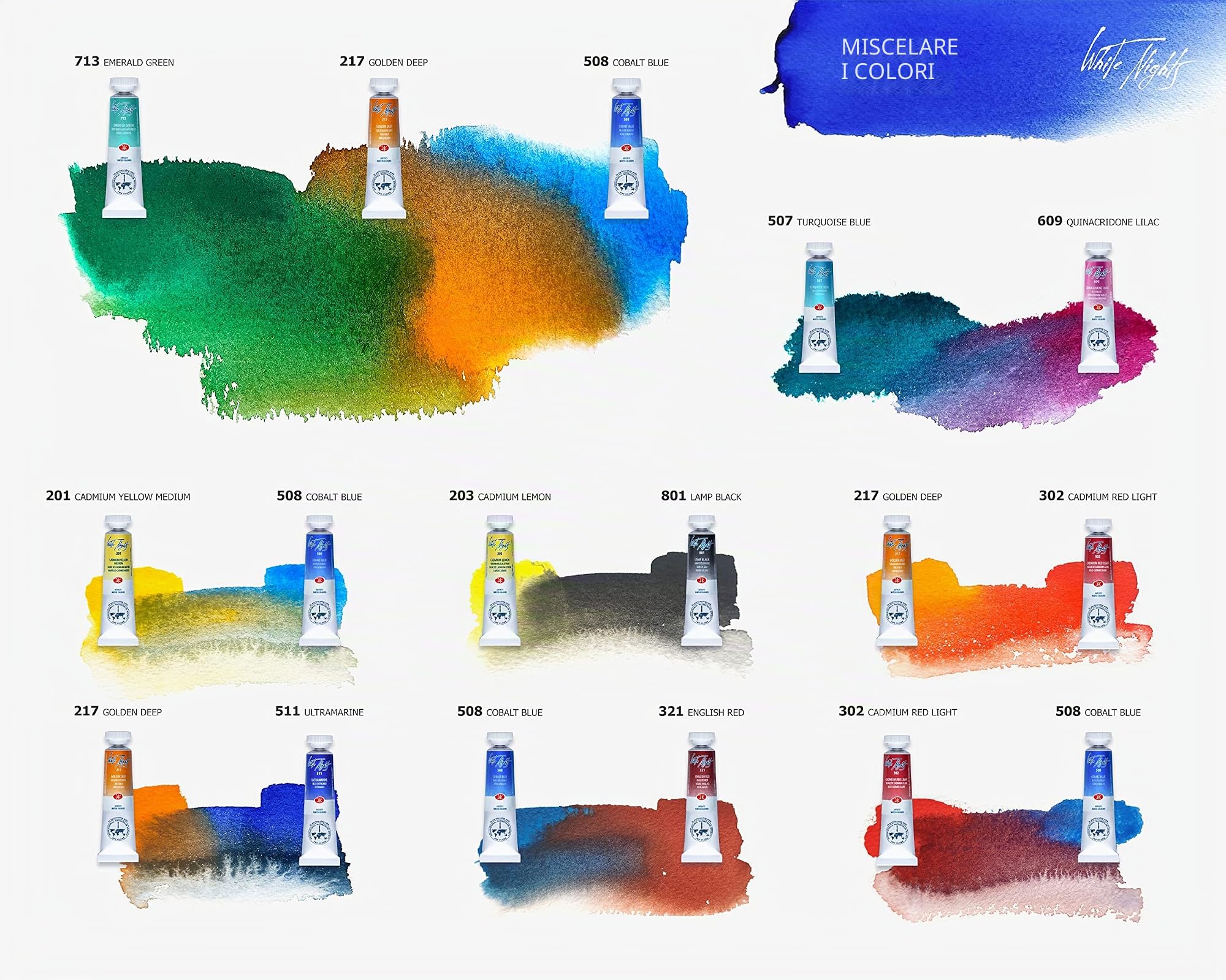 St Petersburg White Nights : Watercolour Paint : 10ml : Set of 24