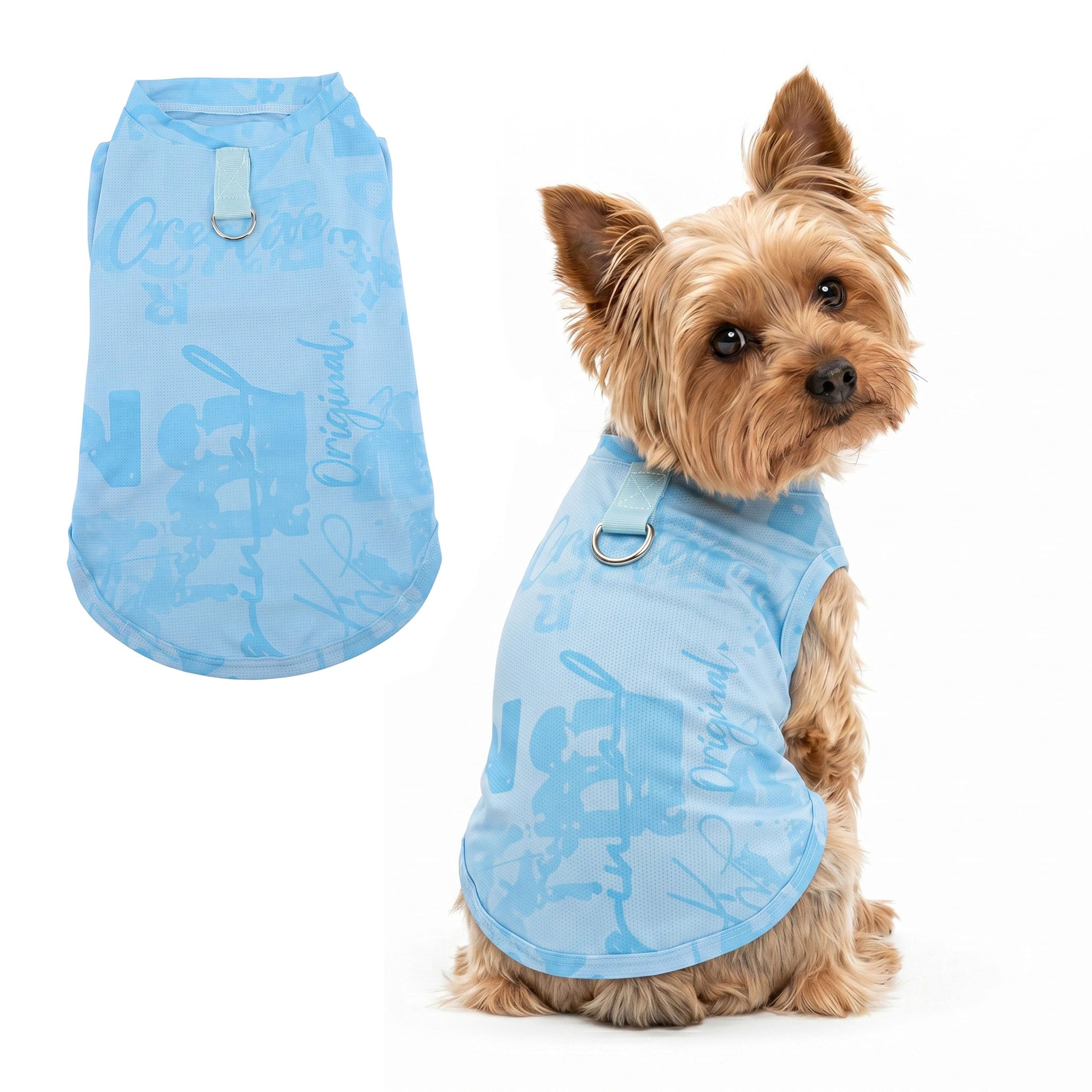 PAIDEFUL Breathable Cool-Touch Dog Vest for Small Dogs and Cats Blue M