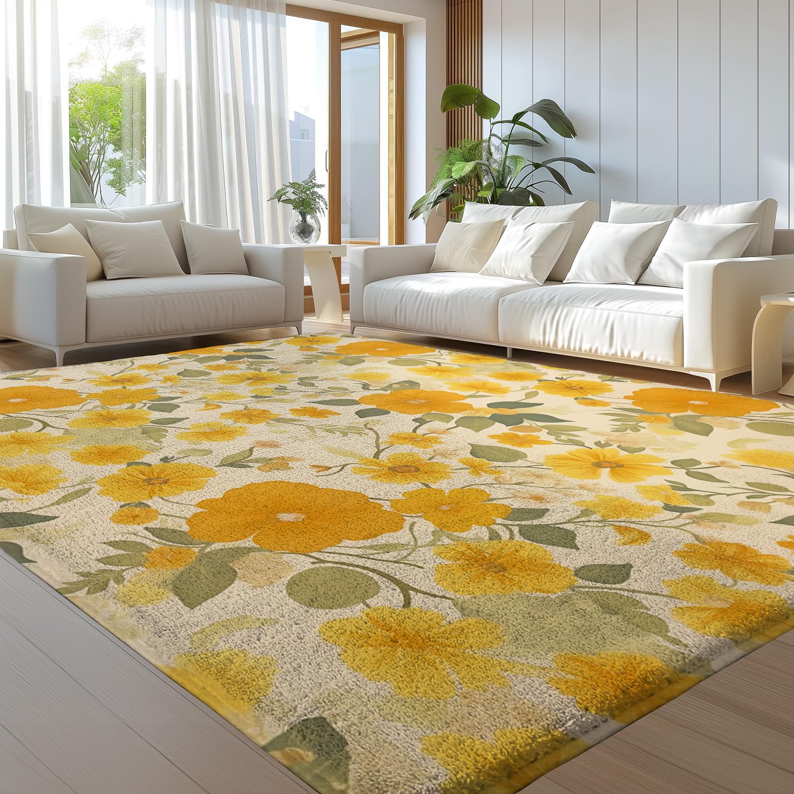 Tapis de salon lavable et antidérapant fini les taches au quotidien