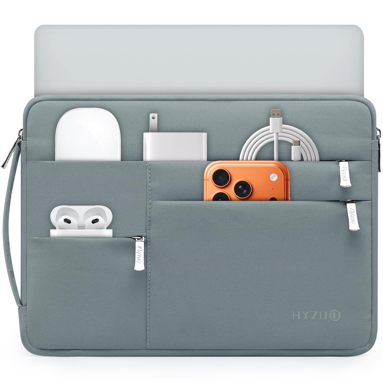 HYZUO Custodia per Laptop con Maniglia Laterale per MacBook Pro 14 M3/M2/M1 Pro/Max A2992 A2918 A2779 2024-2021, 13,5-13,8 Surface Laptop/Book, MacBook Pro 13, MacBook Air 13, HA46