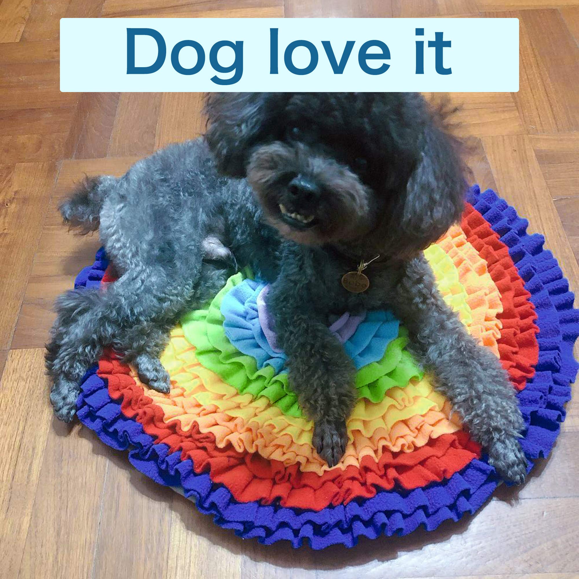 U/N Mata snuffel, zabawki dla psa, mata snuffle dla psów tęcza średni mały zwierzak można prać w pralce do wnętrz gra karma smak interaktywne dozowanie (Rainbow)