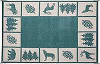 Vista 4 de Tapetes reversibles de exterior/patio/RV, camping, 9 pulgadas x 12 pulgadas