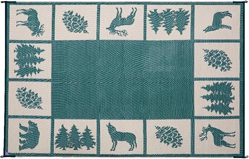 Miniatura 4 de Tapetes reversibles de exterior/patio/RV, camping, 9 pulgadas x 12 pulgadas