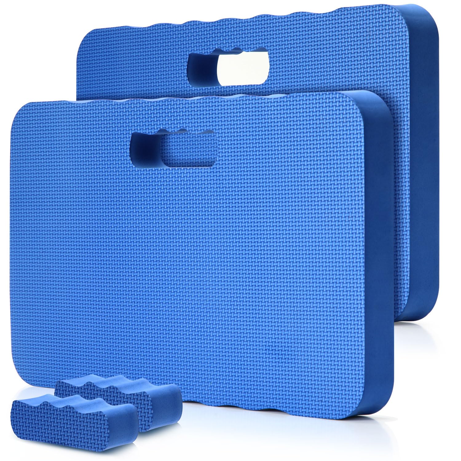Ohuhu Garden Kneeling Pad 2 Pack, Thick Kneeling Mat Comfortable Kneeling Pads for Gardening, Outdoor, Work, Soft EVA Foam Pad Knee Pads Premium Knee Cushion for Yoga & Bath, Blue 42 x 26 x 4 cm