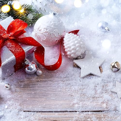 Vista 29 de Syhood Nieve falsa navideña para manualidades, decoración de polvo artificial de aldea de nieve artificial con purpurina, polvo de plástico