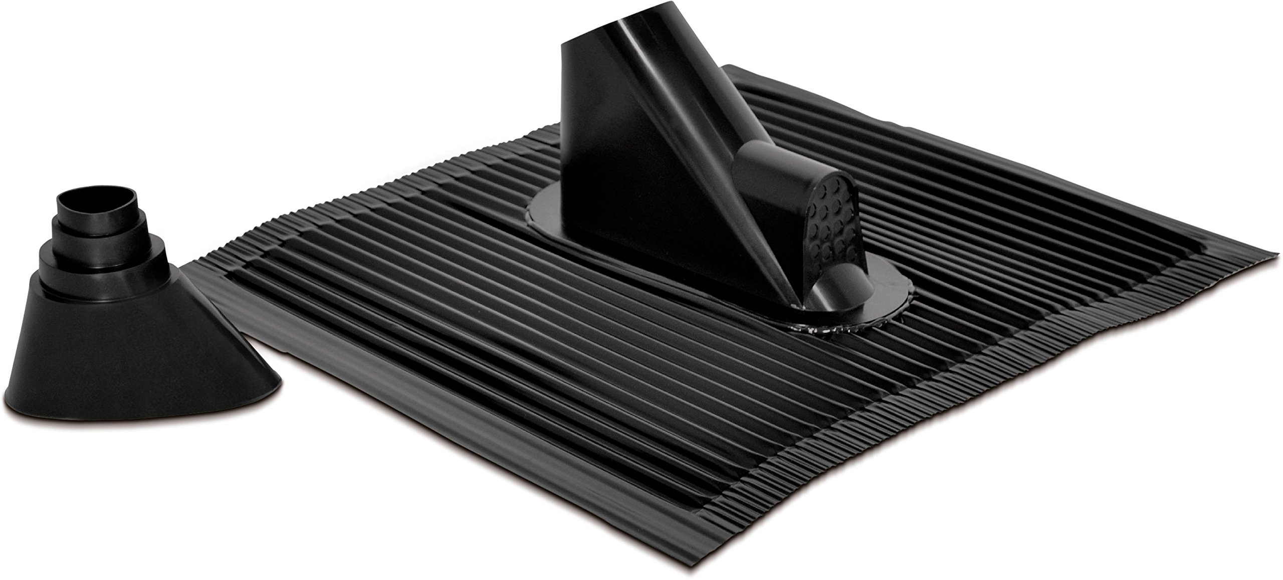 TechniSat Zestaw dachówek aluminiowych (z gumową tulejką do wodoszczelnego masztu i kabla 450 x 500 mm), czarny