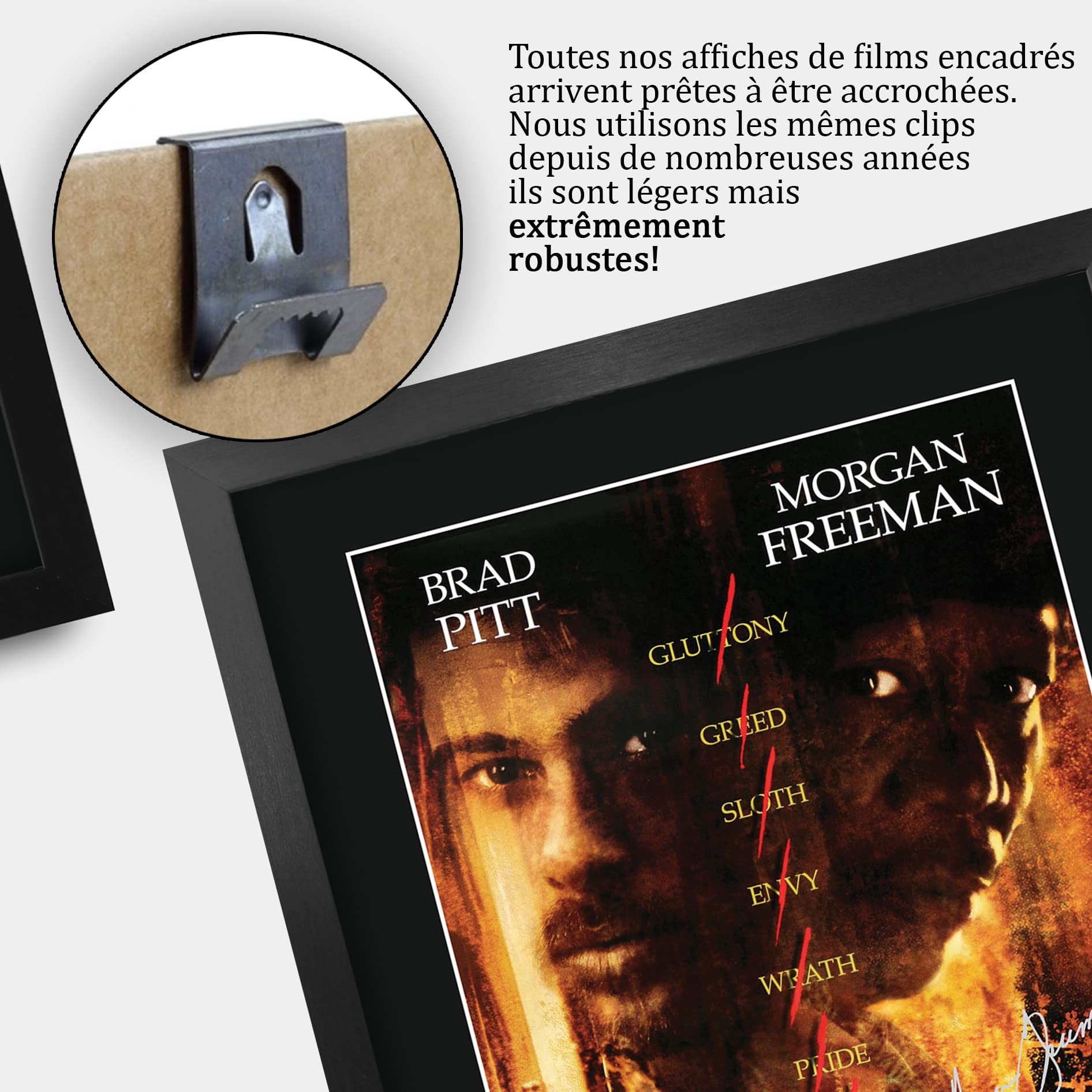 Affiche photo signée Brad Pitt A3 encadré Cadeaux imprimés autographe