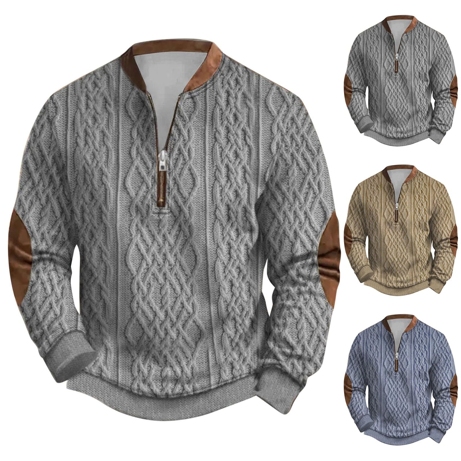 Sweatshirt Heizpullover Weihnachtspullover Große Größen Weihnachtspulli Lustig Ohne Und Reißverschluss Langarmshirt Herren Sport Winterjacke Herren 4XL Übergröße Wintermantel Lang