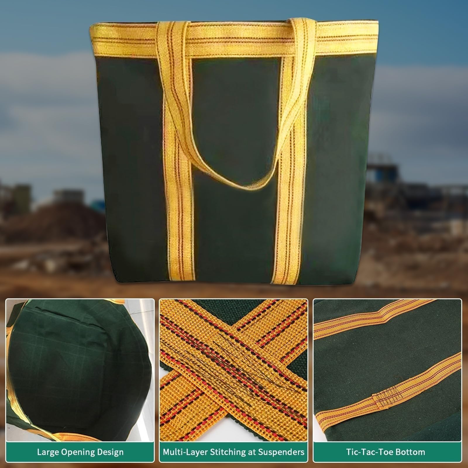 Bolsa De Elevación De Nailon - Bolsas De Izaje Reutilizables Y Duraderas, Bolsa Tipo Bandeja Flexible De Lona De Poliéster, Bolsa De Carga Tejida(100X100X100CM/Load 2t)
