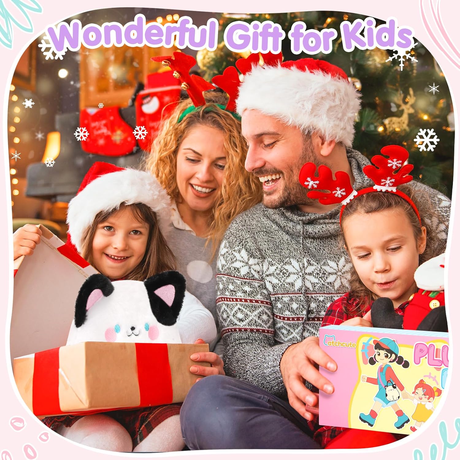 Cat Plush Bag Crossbody Bag for Kids, Plush Handbag Tote Bag with Adjustable Strap,Soft Plush Cat Stuffed Purse with Zipper,Coin Pouch Accessories for Toddlers Kids - Image 7