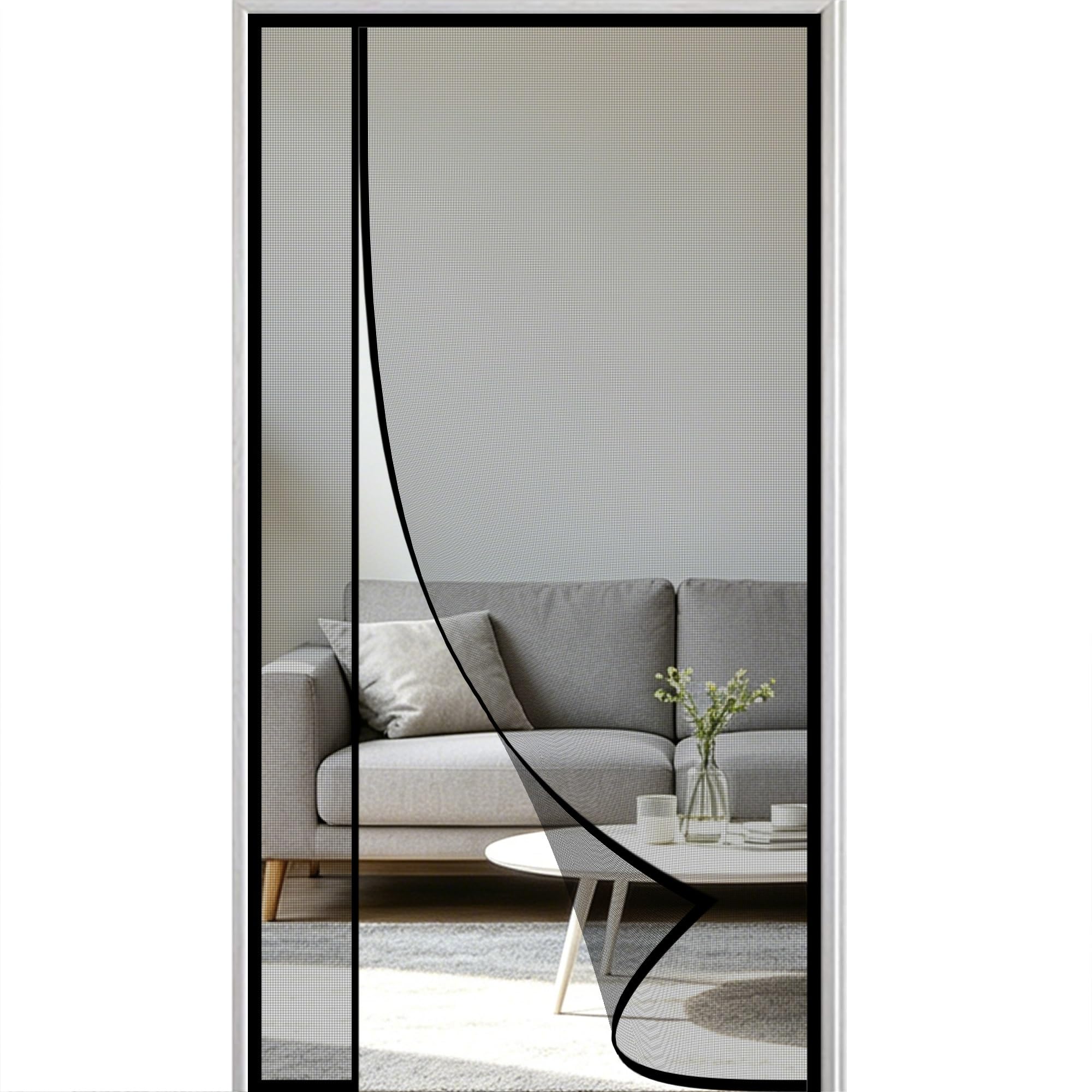 Wyrht Black Side Opening Fly Screens For Doors 180X200cm Anti Mosquito Mesh Fly Curtain Nets Magnetic Curtain Insect Protection Door No Gap For Keeping Out Flies & Bug