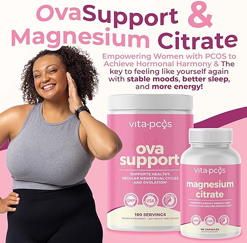 Miniatura 2 de VITA-PCOS Paquete de suplementos para mujeres  Myo-inositol y D-Chiro Inositol en polvo (relación 401, 2000 mg Myo, 50 mg D-Chiro), 90 cápsulas, con