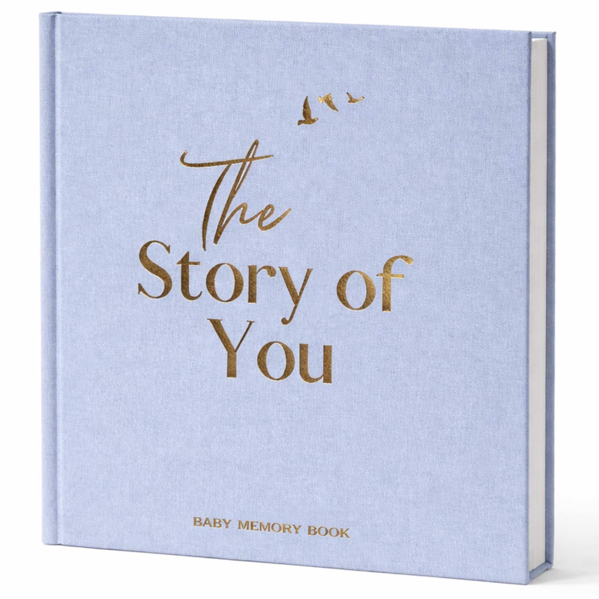 Keepsake Memory Book for Baby Boy or Girl Timeless First 5 Year Baby Book A Milestone Book to Record Every Event from Birth to Age 5 Gender Neutral Journal Scrapbook Photo Album (Blue)