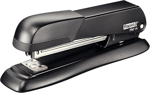 Rapid Grapadora capacidad de 25 hojas cuerpo de metal ergonómico tira completa FM14 5000278 - negro