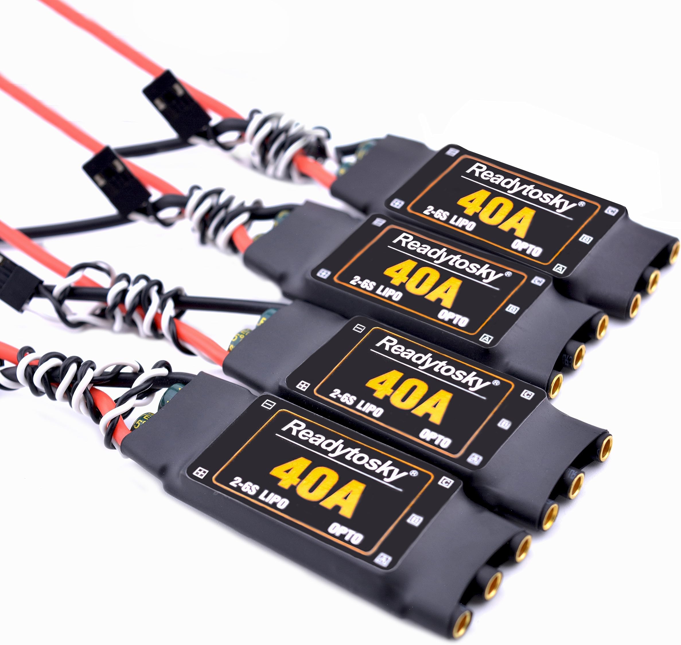 Readytosky 40A ESC OPTO 2-6S Brushless ESC Electronic Speed Controller for F450 450mm F550 S500 ZD550 RC Helicopter Quadcopter(4PCS)