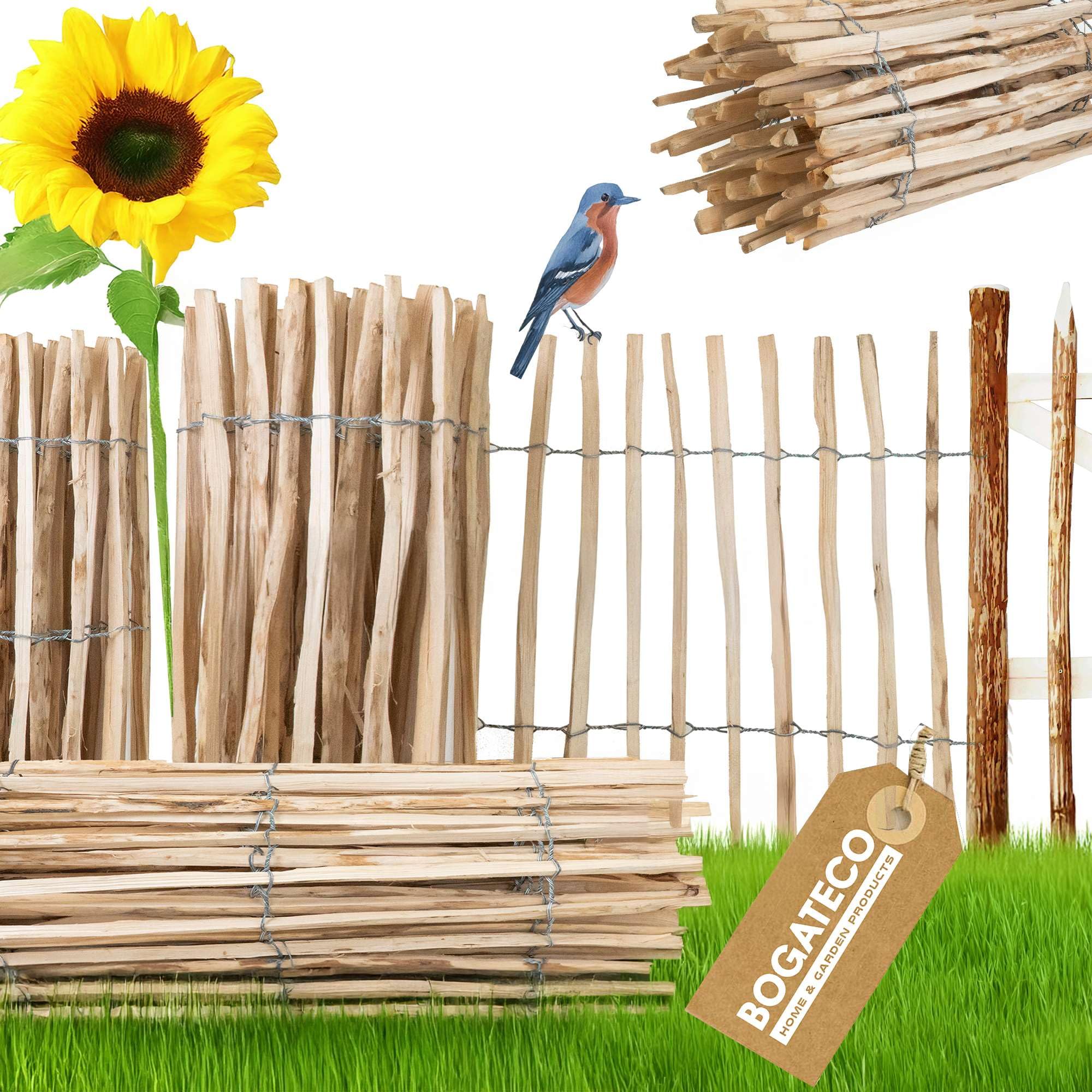 Panneau Clôture Bois Imprégné – Damian-Wiklina – Neuf – Jardin